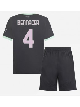 AC Milan Ismael Bennacer #4 Dječji Rezervni Dres kompleti 2024-25 Kratak Rukavima (+ kratke hlače)